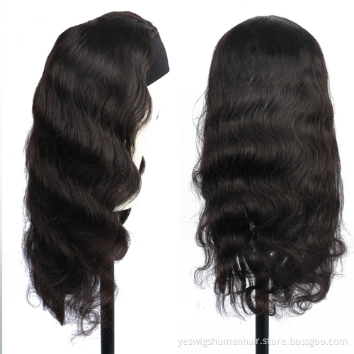 Cheap Selling Wholesale Fashion 150% Density With Headband Burmese human hair wig Body Wave Human Hair Wigs Undetectable Knots